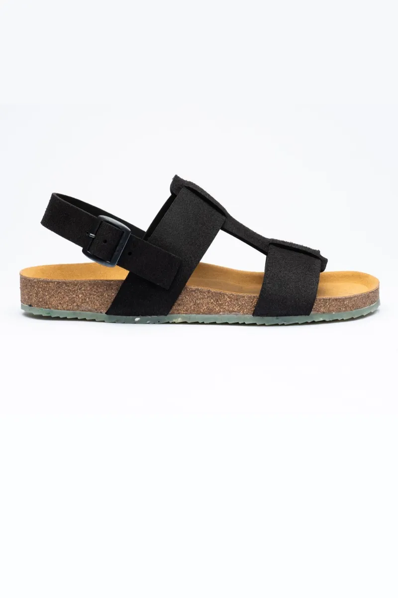 Zouri Zouri Herren vegan Sandalen Baum, Schwarz, – Produktbild 1 von 3