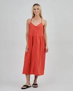 Brava Fabrics Brava Fabrics Lockeres Trägerkleid Koralle – Produktbild 1 von 1