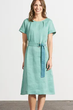 HempAge Hempage Damen vegan Midi Kleid Timeless In Salbeigrün – Produktbild 1 von 1