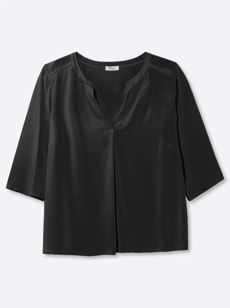 sheego Tunika schwarz, Schwarz, – Produktbild 1 von 2