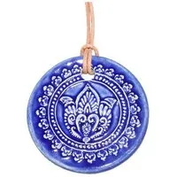 Schönes aus Indochina Schönes aus Indochina Schmuck aus Keramik, Medaillon Elefant, Lotus und Lebensbaum, Royal, – Produktbild 1 von 3