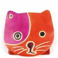 El Puente El Puente Geldbörse "Schräge Katze" | Fair Trade & Handmade aus Indien, Mehrfarbig, – Produktbild 1 von 1