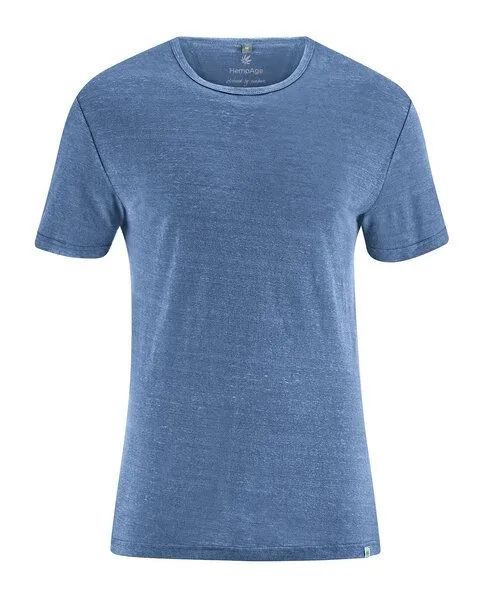 HempAge HempAge 100% Reines Hanf T-Shirt, Blueberry (blau), – Produktbild 2 von 4