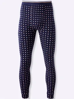 wäschepur men Hose lang marine-getupft + marine-gestreift – Produktbild 1 von 1