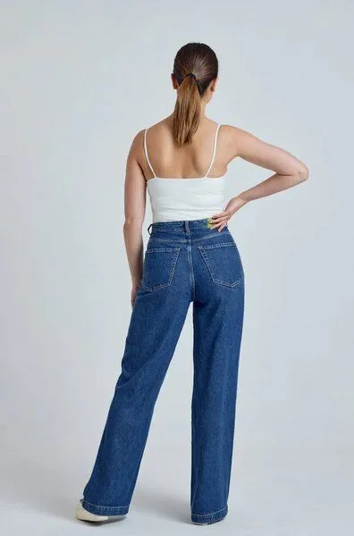 Flax and Loom Flax and Loom Wide Leg Jeans Modell: Etta, Blue, – Produktbild 3 von 3