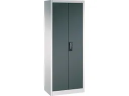 C+P C+P Stahlschrank mit Flügeltüren "Acurado" H1950xB700xT400mm, Lichtgrau/Anthrazitgrau – Produktbild 1 von 1