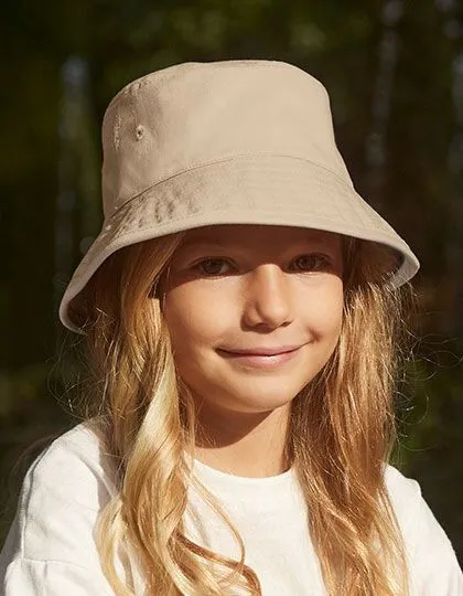 Beechfield Beechfield Junior Bucket Hat Fischerhut Sonnenschutz Anglerhut Baumwolle Twill, Powder pink, – Produktbild 2 von 2