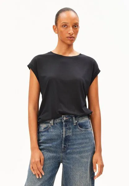 ARMEDANGELS ARMEDANGELS JILAANA Damen T-Shirt aus TENCEL Lyocell Mix, Black, – Produktbild 1 von 5