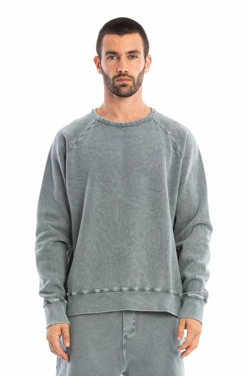 RAVENS VIEW IBIZA RAVENS VIEW IBIZA Herren vegan Sweatshirt Roc Verwaschenes Blau, Hellblau, – Produktbild 1 von 1