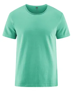 HempAge Hempage Herren vegan T-Shirt Mit Gerolltem Saum Miami Grün – Produktbild 1 von 1