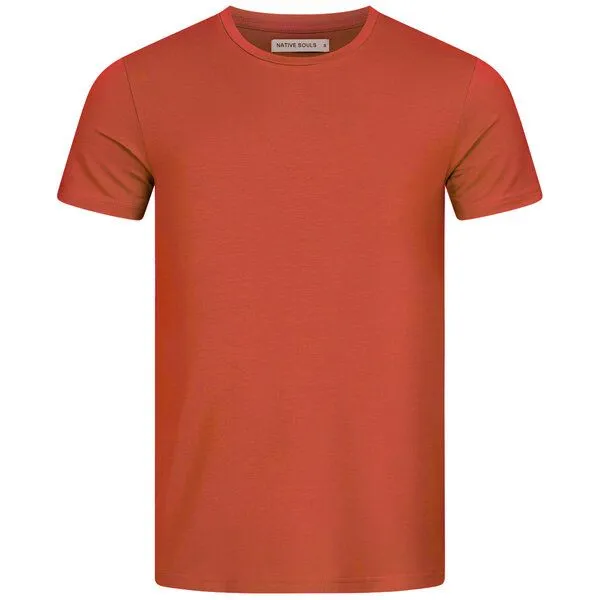 NATIVE SOULS NATIVE SOULS Lyocell Herren T-Shirt, das Shirt aus Holz, Burned orange, – Produktbild 1 von 1