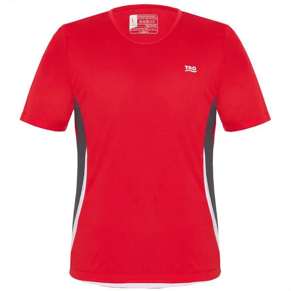 TAO Sportswear TAO Sportswear Atmungsaktives Herren Laufshirt Cleo mit Reflektoren, Rot, – Produktbild 1 von 3