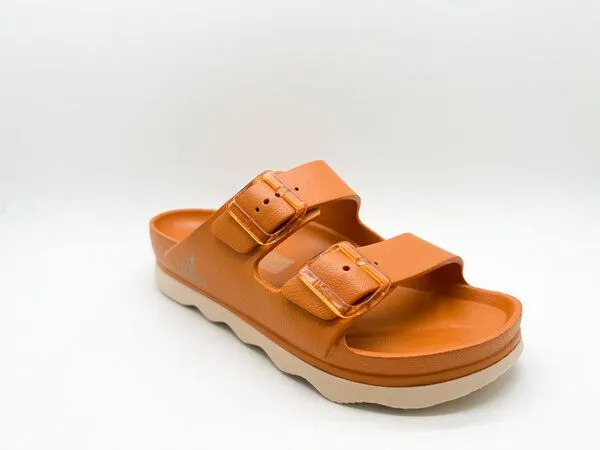 thies Vegane Ecofoam Double Sandale von thies ® aus recyceltem EVA, Bitter orange, – Produktbild 3 von 4