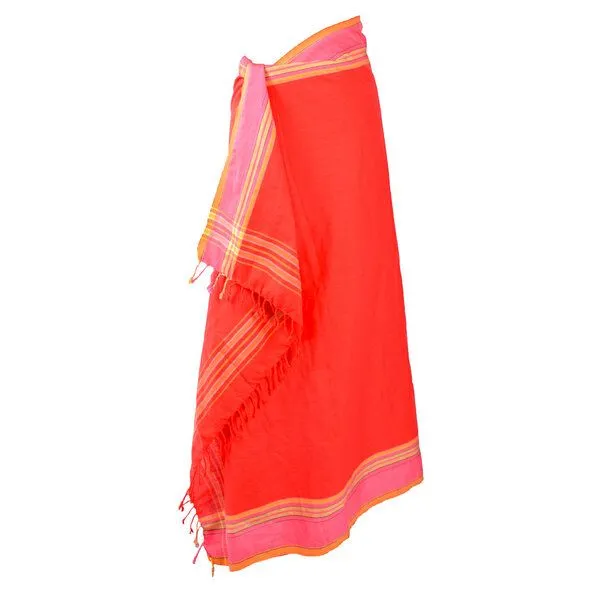 Africulture Africulture Kikoy Strandtuch, Sarong, Rot, – Produktbild 1 von 4