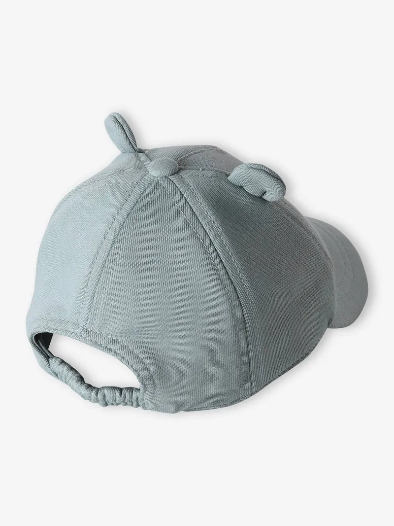 Vertbaudet Baby Baumwollcap mit 3D-Ohren und Schriftzug salbei, Salbeigrün, – Produktbild 3 von 3