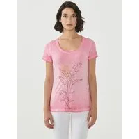 ORGANICATION ORGANICATION Cold Pigment Dyed T-shirt aus Bio-Baumwolle mit Pflanzen-Print – Produktbild 1 von 1