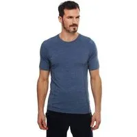Dagsmejan Dagsmejan Herren T-Shirt aus Merino Wolle, Blue melange, – Produktbild 1 von 1