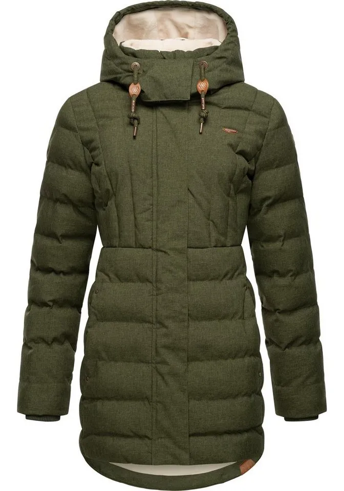 ragwear ragwear Kurzmantel Ashanta Wasserdichter Winterparka mit gefütterter Kapuze, Grün, – Produktbild 5 von 5