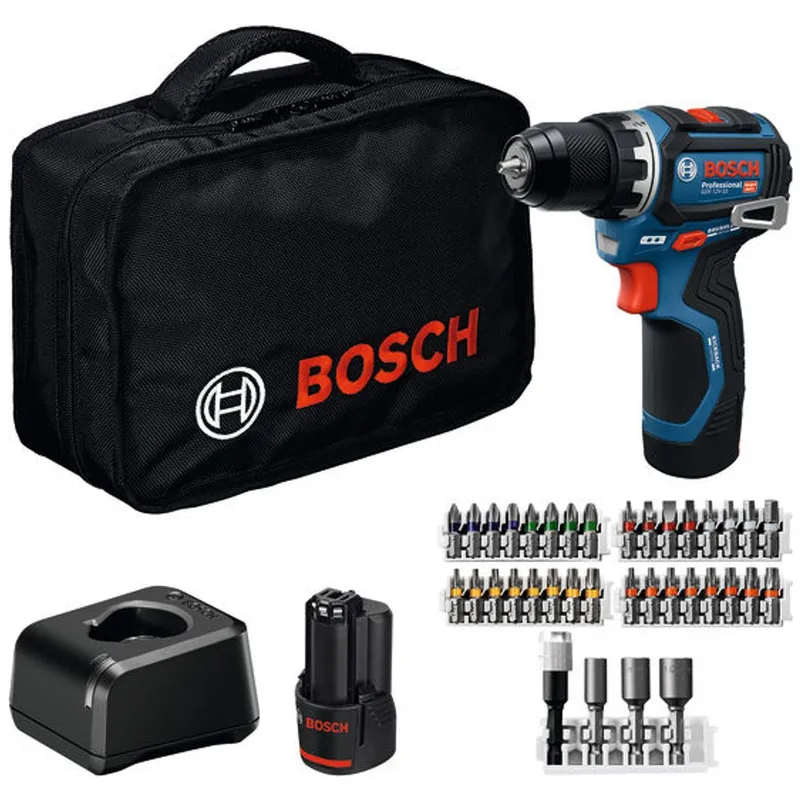 Bosch Professional Bosch Professional Bosch Akku-Bohrschrauber GSR 12V-32, incl. 2x Akku GBA 2 Ah, Ladegerät, Zubehör, Werkzeugtasche – Produktbild 1 von 1