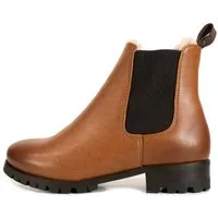 Will's Vegan Store Will's Vegan Store Damen vegan Chelsea Boots Damen Luxe Isoliert Braun, Hellbraun, – Produktbild 3 von 3