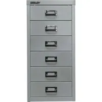 Bisley Schubladenschrank 6 Schübe, DIN A4 silber – Produktbild 1 von 1