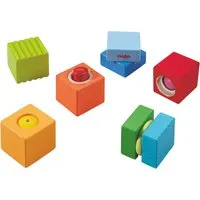 HABA HABA Entdeckersteine "Klangspaß", Bausteine aus Buchenholz, 6-teilig Maße 13,6 x 19,2 x 5,5 cm – Produktbild 1 von 1