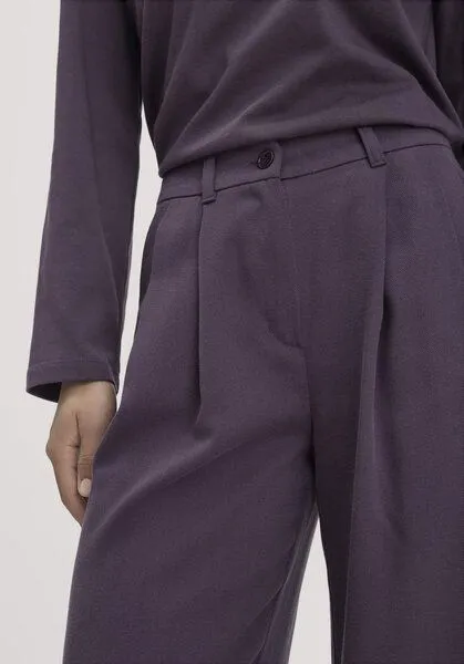hessnatur hessnatur Twill-Hose Wide Leg aus TENCEL Lyocell, Dunkle traube, – Produktbild 2 von 3