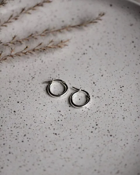 lille mus lille mus Creolen 'Basic' 925 Silber, Silber, – Produktbild 1 von 4