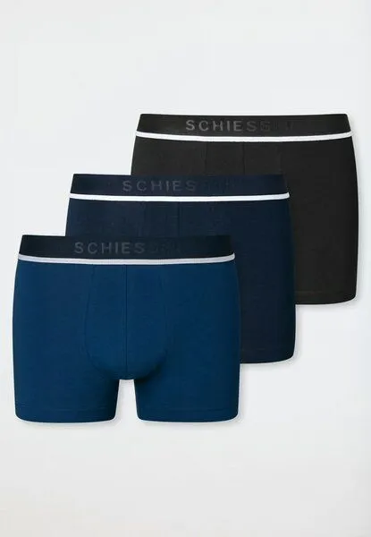 Schiesser Schiesser 3er Pack Shorts Webbund Biobaumwolle 95/5, Multicolour 2, – Produktbild 1 von 4