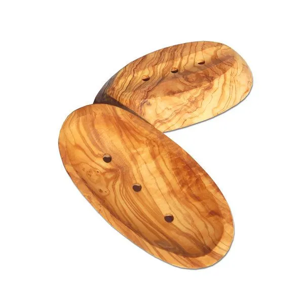 Olivenholz erleben Olivenholz erleben Seifenschale oval groß (L16) mit Rille aus Olivenholz – Produktbild 1 von 1