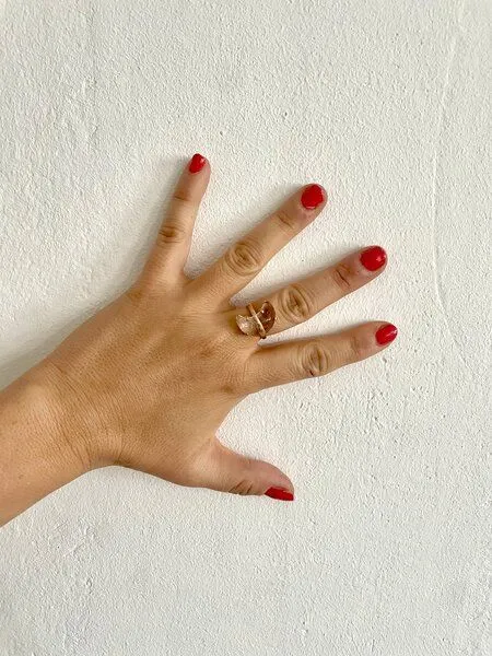 Crystal and Sage Crystal and Sage Bergkristall Mond Ring gold filled – Produktbild 3 von 3