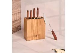 Zwilling Zwilling Messerblock **** VIER STERNE Wood (6tlg), Messer mit Kotibé-Holzgriffe, Messerblock aus Eiche – Produktbild 1 von 1
