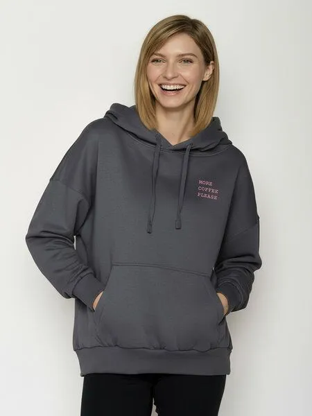 GreenBomb GREENBOMB Dog Coffee Mello - Lässiger Hoodie aus Bio-Baumwolle / hochwertiger Print / GOTS / Fair & Vegan, Brown, – Produktbild 2 von 4