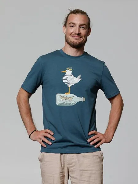watapparel watapparel T-Shirt Unisex Möwe mit Hut, Stargazer, – Produktbild 2 von 4