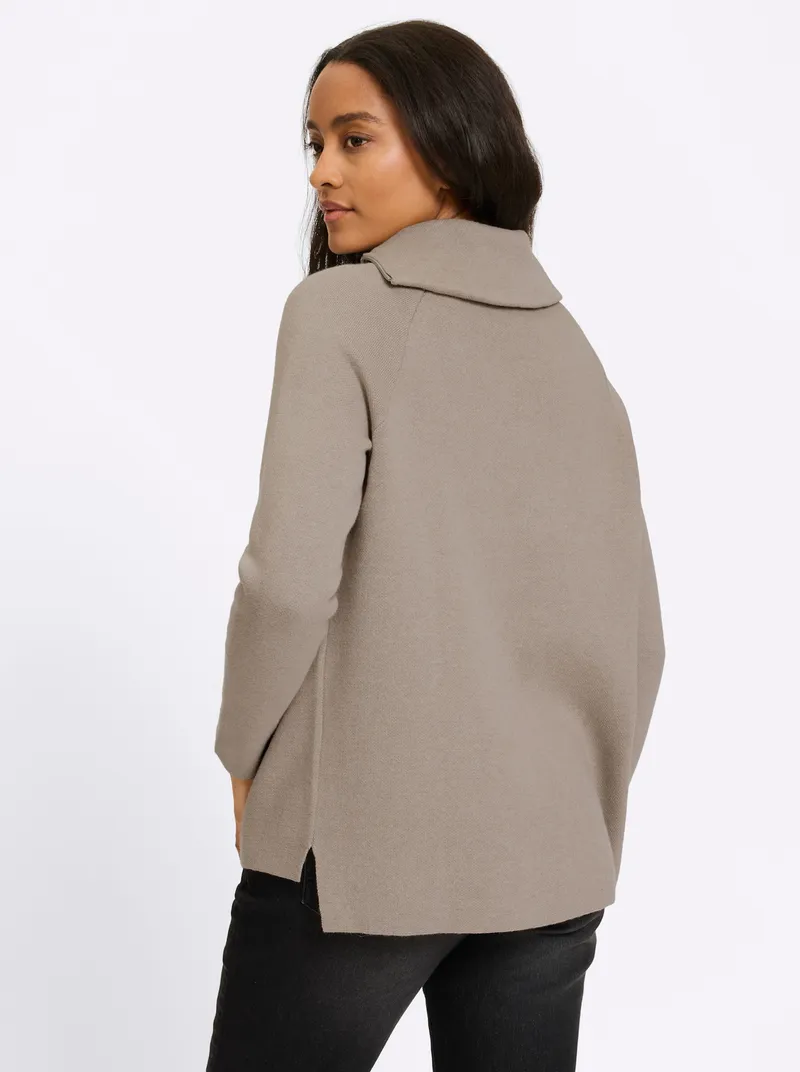 heine Langarm-Pullover, Sesam-meliert, – Produktbild 2 von 2