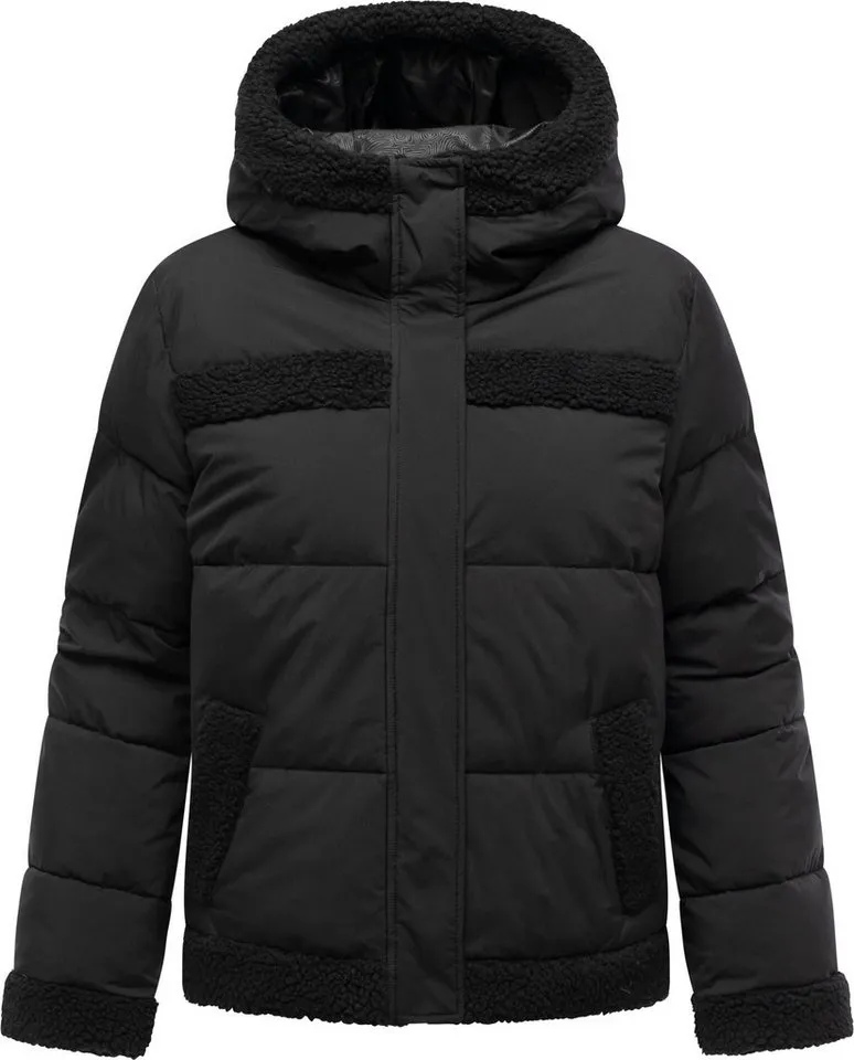 ragwear ragwear Winterjacke Editah YOUMODO warme modische Jacke mit Plüsch-Details, Schwarz, – Produktbild 2 von 5