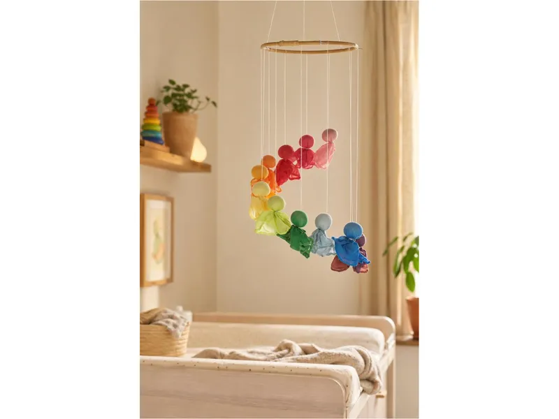 HANS NATUR HANS NATUR Baby Mobile Feentanz, Regenbogenfarben 12 Feen – Produktbild 2 von 2