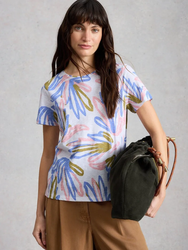 White Stuff T-Shirt Abbie - 34, Elfenbein print, – Produktbild 3 von 4