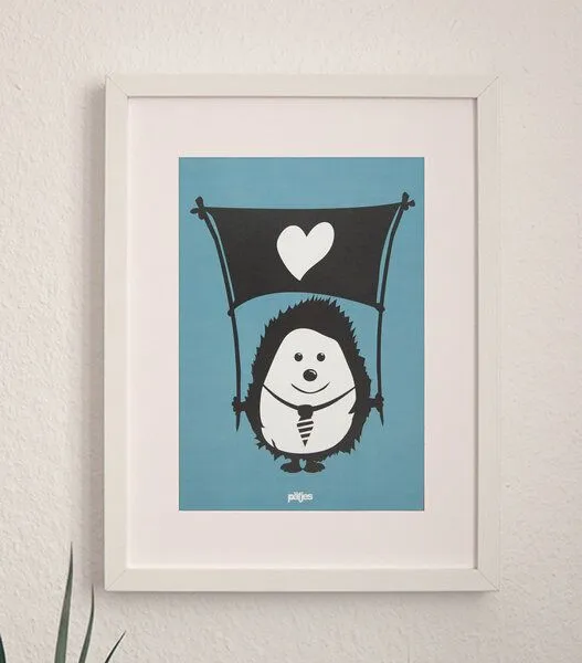 päfjes päfjes Ingo Igel mit Herz - Poster A4 – Produktbild 1 von 2