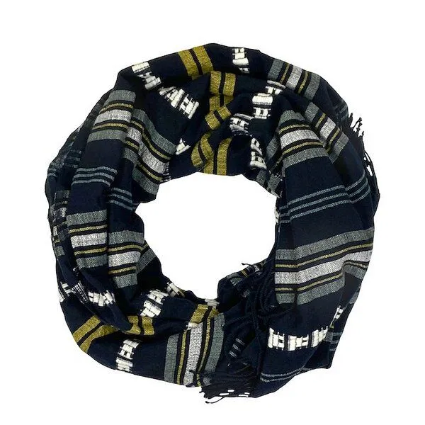 Sabahar Unisex Baumwollschal - Timket 70x200 - Blau & Schwarz - Sabahar Äthiopien, Schwarz, – Produktbild 1 von 4