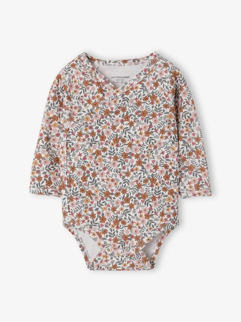 Vertbaudet Vertbaudet 5er-Pack Baby Wickelbodys mit langen Ärmeln, Rosa, – Produktbild 2 von 4