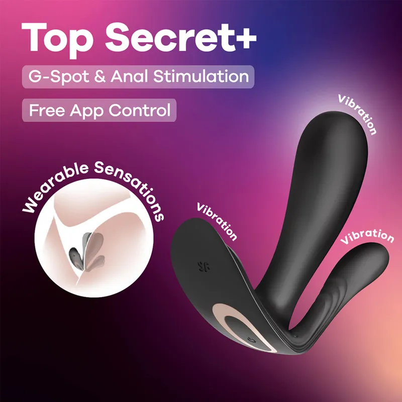 Satisfyer Satisfyer Top Secret+ Connect App, 11 cm, Anthrazit, – Produktbild 1 von 1