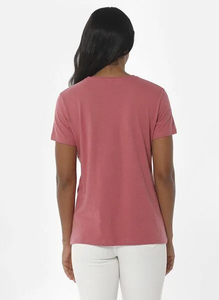 ORGANICATION ORGANICATION T-Shirt aus Bio-Baumwolle mit Print, Rose(desert rose), – Produktbild 4 von 4