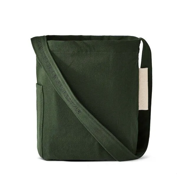 TINTOK TINTOK Mira Canvas Tasche 100 % Bio-Baumwolle GOTS-zertifiziert, Forest green, – Produktbild 4 von 4