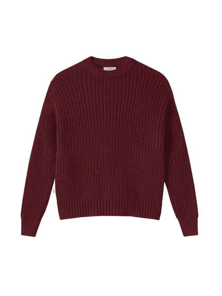 FUXBAU FUXBAU 4Seasons Frauen Strickpullover, Bordeaux, – Produktbild 3 von 4