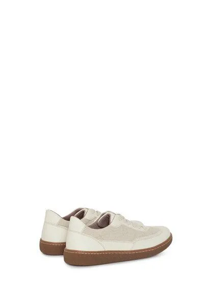 AGAZI AGAZI Nomad Sun – Apfel Leder und Leinen Turnschuhe, Beige, – Produktbild 3 von 3