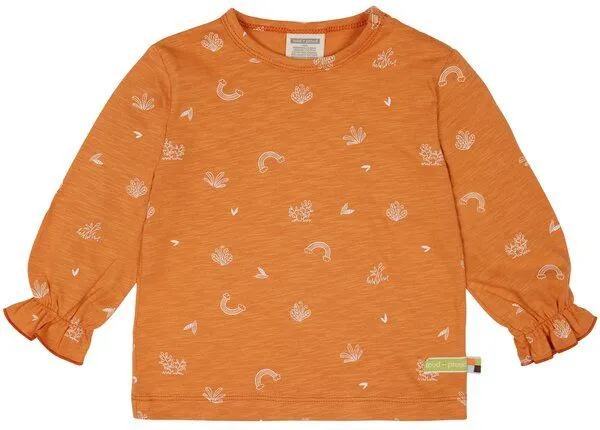 loud + proud loud + proud Babys & Kinder Shirt Slub Jersey mit Druck, GOTS-zertifiziert, Carrot(orange), – Produktbild 2 von 2