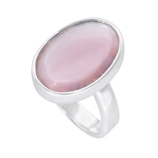 pakilia pakilia Silber Ring Perlmutt Fair-Trade und handmade, Rosa, – Produktbild 2 von 4