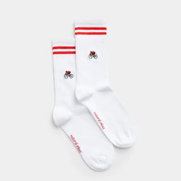 Natural Vibes Natural Vibes 2-Pack Bicycle | Bio GOTS | Geschenkset Fahrrad | Bunte Tennissocken | Herren Damen Socken | – Produktbild 2 von 4