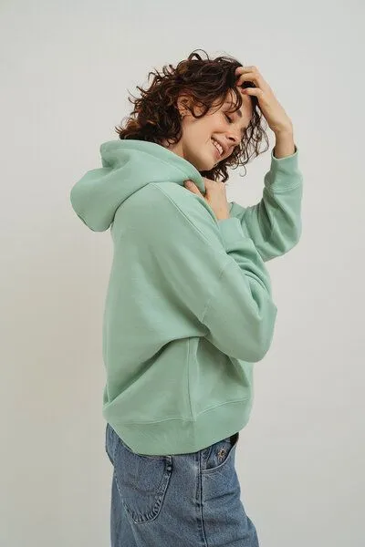 Kultgut Kultgut Biofair- Goodness Hoodie 100% Biobaumwolle / Clara, Hellgrün, – Produktbild 2 von 3